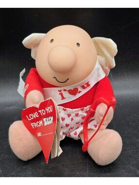 Vintage 1980'S Ziggy Cupid Plush Doll Valentine's Day I Love You